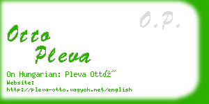 otto pleva business card